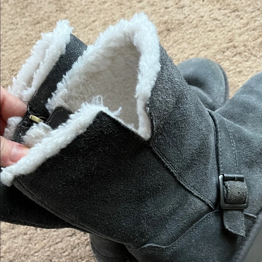 UGG Koolaburra Gray Suede fleece lined Boots - Picture 9 of 13